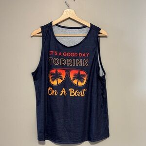 SHEIN Curve 1XL Navy and Gray Top